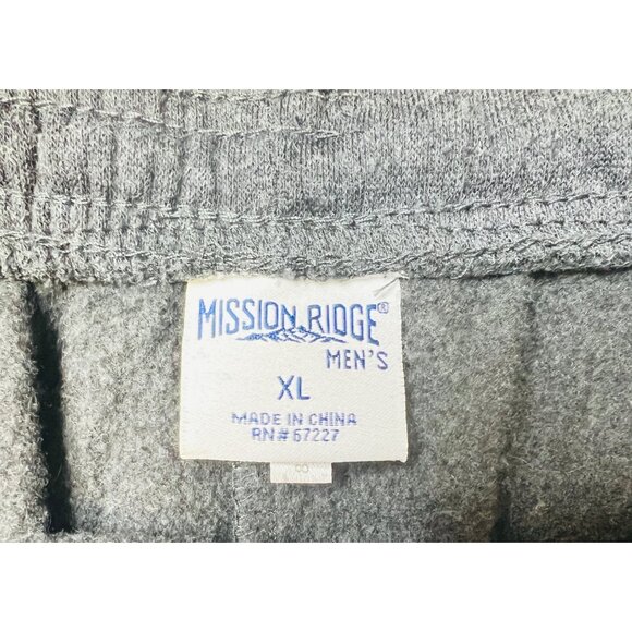 Mens Mission Ridge Dark Gray Sweatpants XL Elastic Waist & Cuffs - Picture 3 of 3